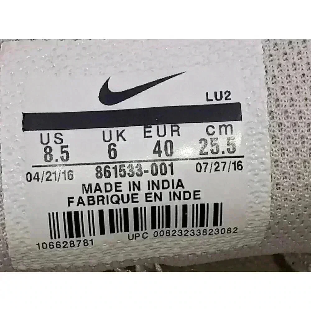 Nike Womens Court Borough Sneakers Shoes Beige 861533-001 Leather Lace Up 8.5
